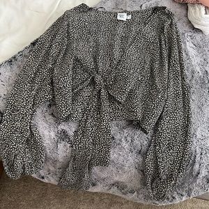 Princess Poly Tie Front Crop Top